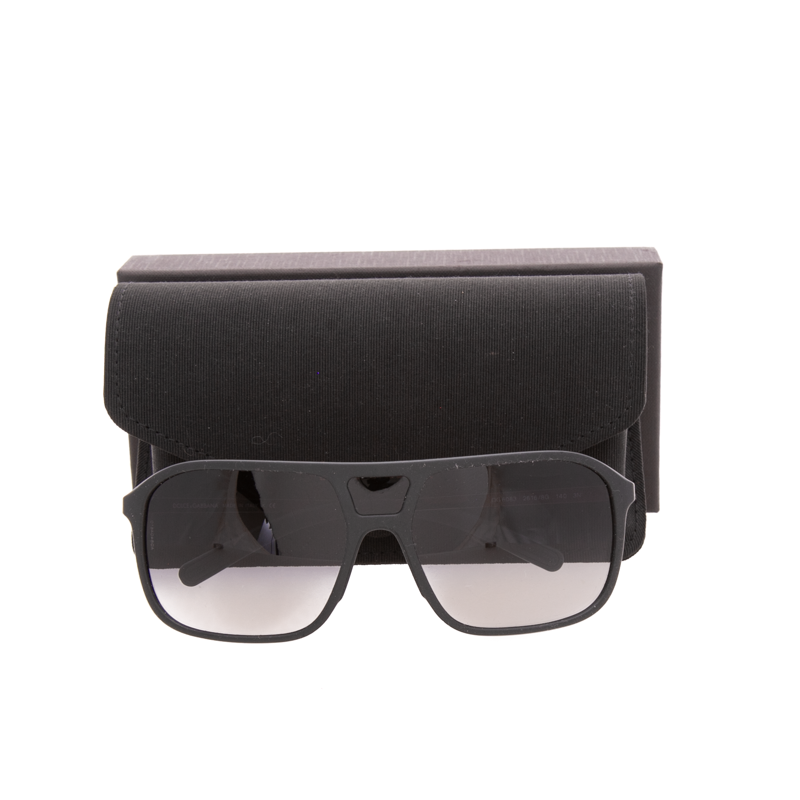 Dolce & Gabbana - Mat Black Aviator Sunglasses