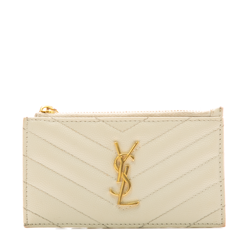 Saint-Laurent-Cassandre-Fragments- Zipped-Card-Case-300860