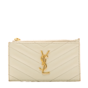 Saint-Laurent-Cassandre-Fragments- Zipped-Card-Case-300860