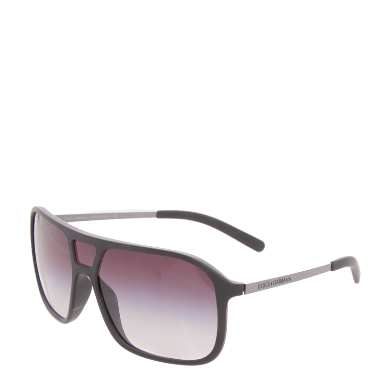Dolce & Gabbana - Mat Black Aviator Sunglasses