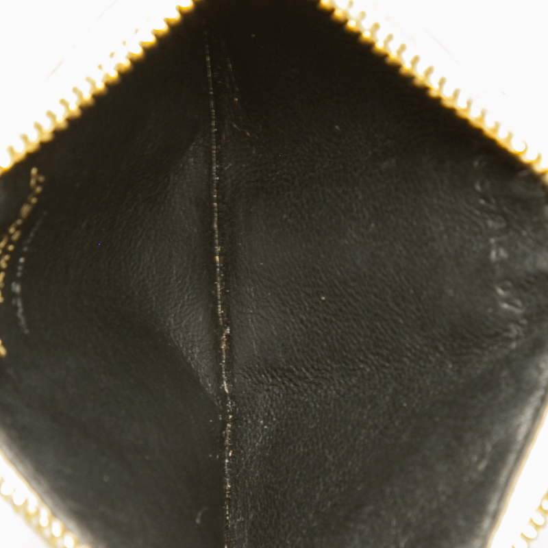 Saint Laurent - Grain De Poudre Ivory Zip Card Case
