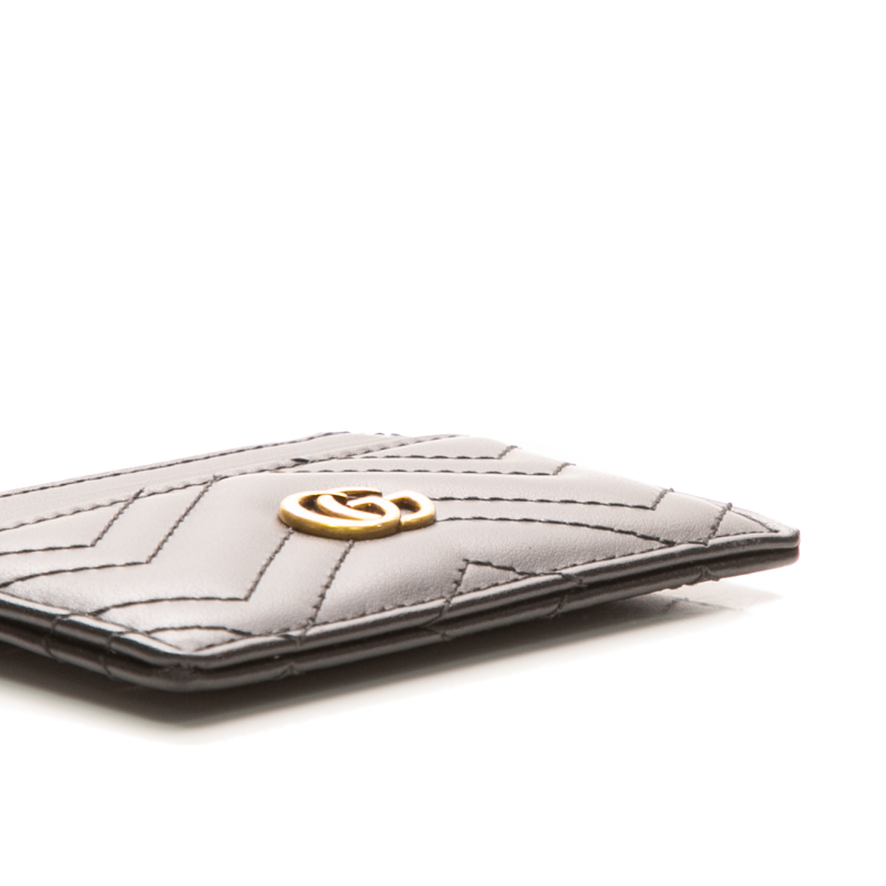 Gucci - Black Matelasse Card Holder Key Case