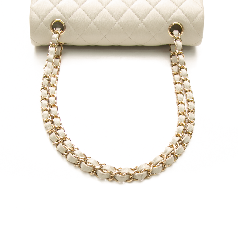 Chanel - Light Grey Small Double Flap Shoulder Bags