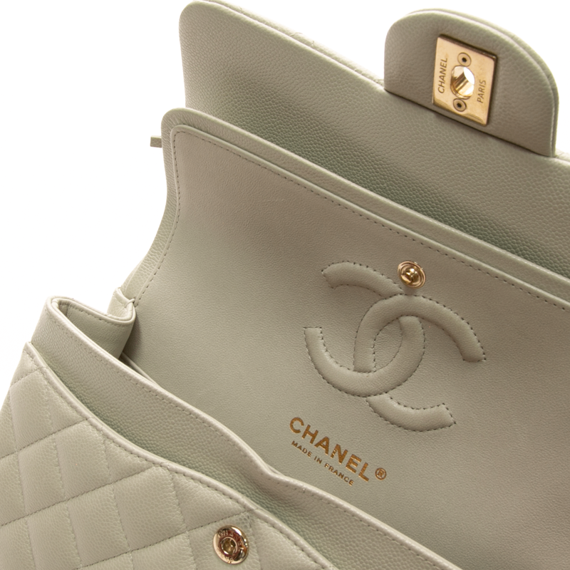 Chanel - Light Grey Small Double Flap Shoulder Bags