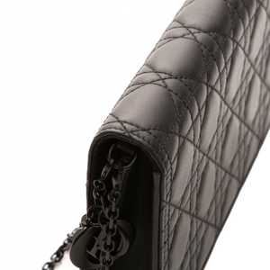 Christian Dior - Black Lambskin Cannage Lady Dior Pouch