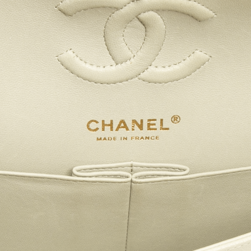 Chanel - Light Grey Small Double Flap Shoulder Bags