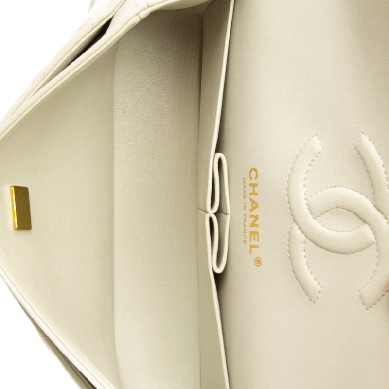 Chanel - Light Grey Small Double Flap Shoulder Bags