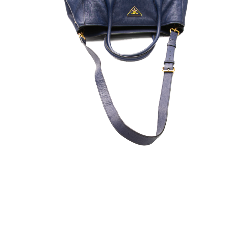 Prada - Navy Vitello Shoulder Bags