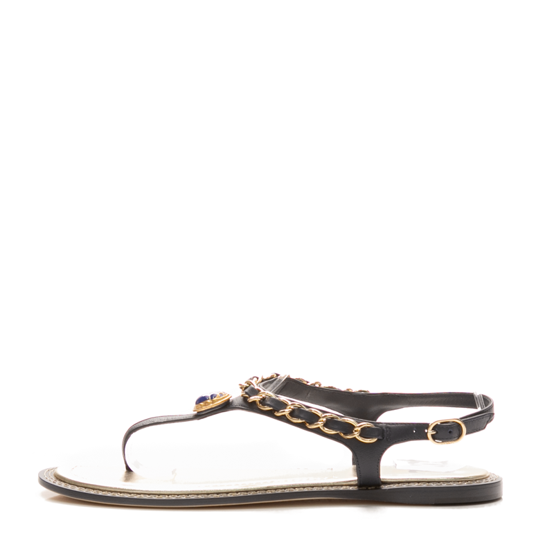 Chanel-Scarab-Thong-Sandals-Size-39.5-300889