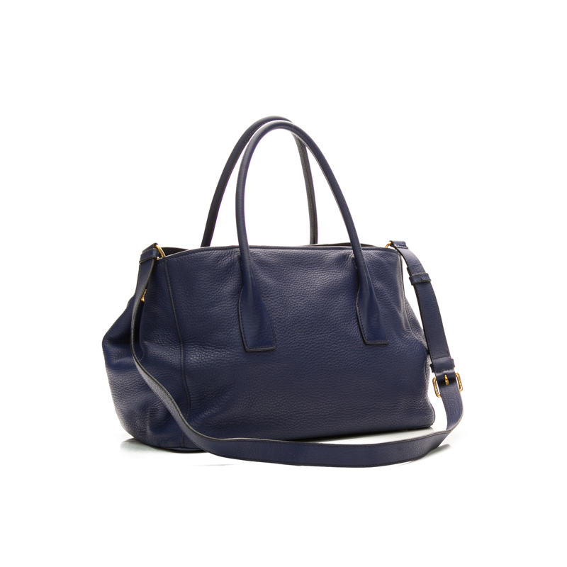 Prada - Navy Vitello Shoulder Bags