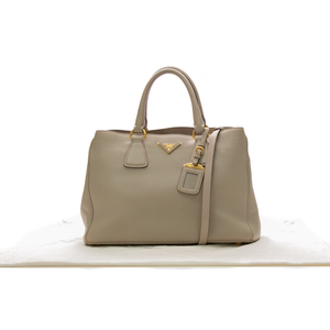 Prada - Beige Vitello Top Handle Bags