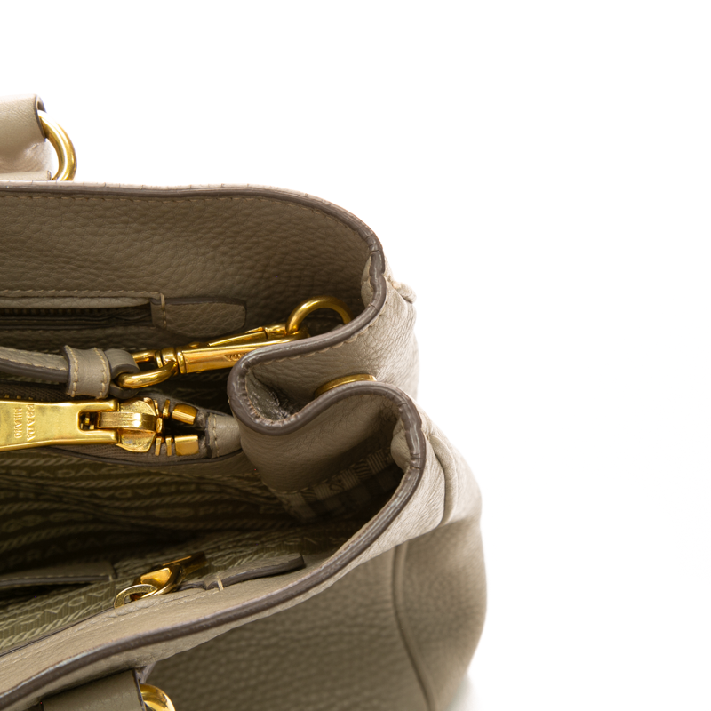 Prada - Beige Vitello Top Handle Bags