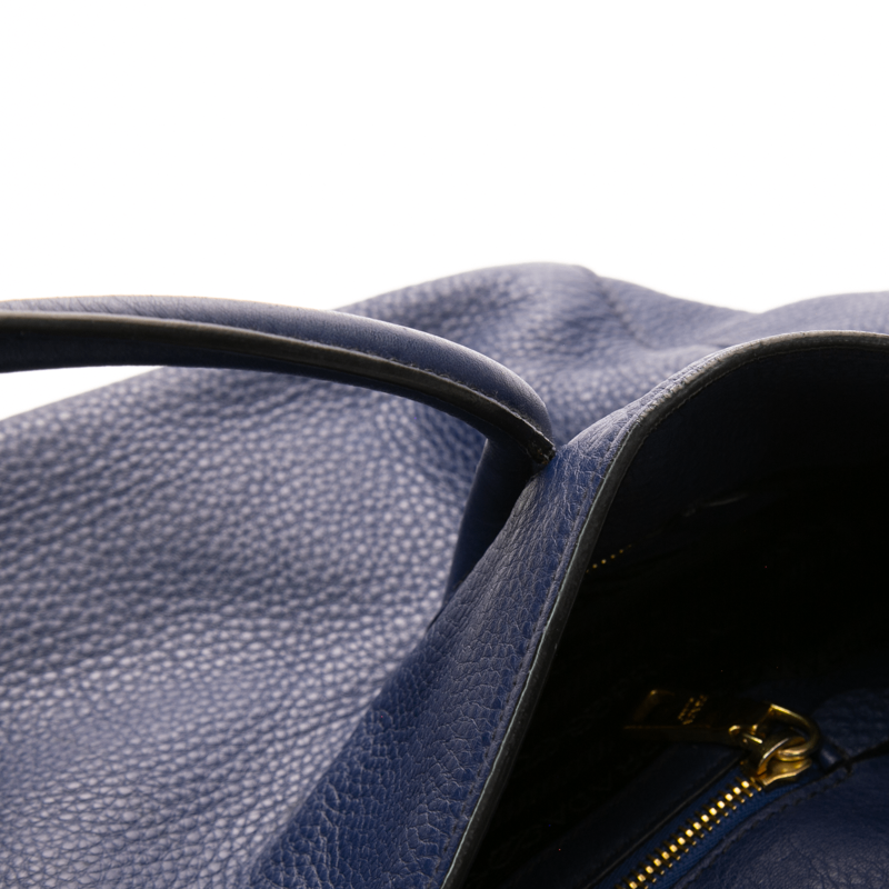 Prada - Navy Vitello Shoulder Bags