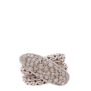 Diamond Crossover Ring - Size 7
