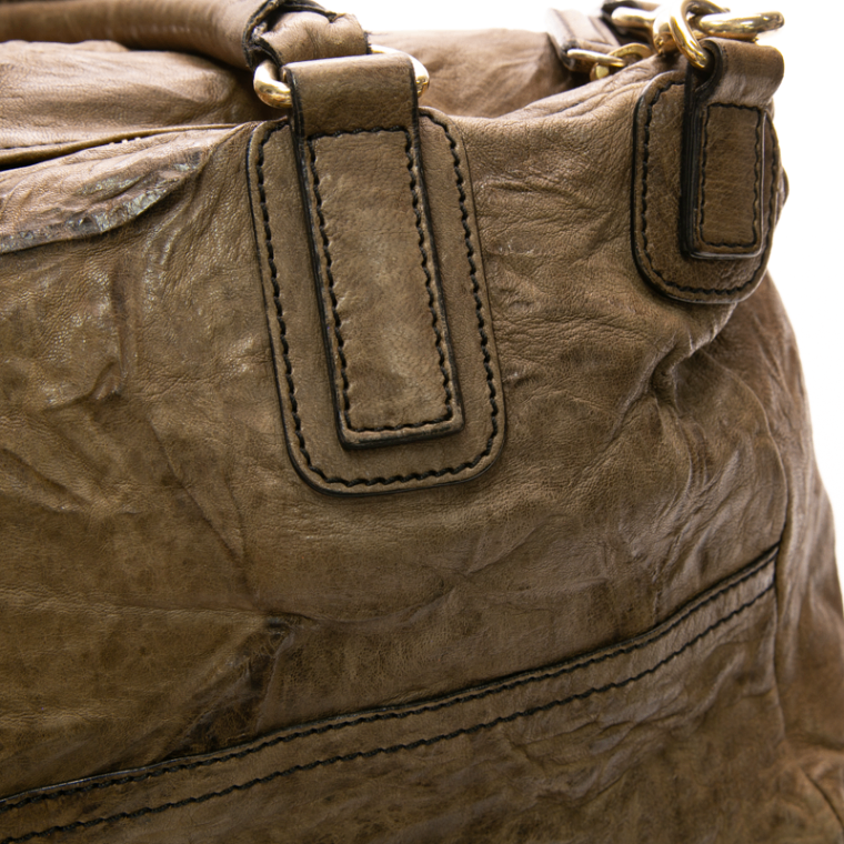 Givenchy -Brown Leather Pandora Bag
