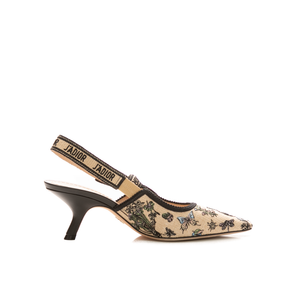 Christian Dior - Multicolor Canvas Embroidered J'Adior Slingback (37.5)