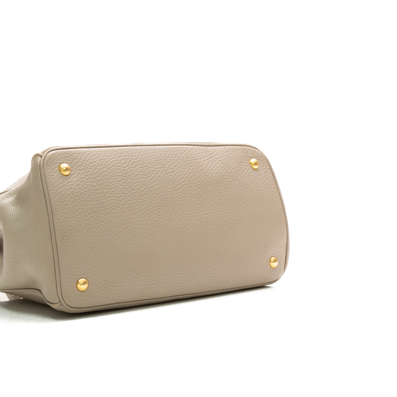 Prada - Beige Vitello Top Handle Bags