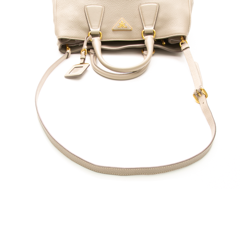Prada - Beige Vitello Top Handle Bags