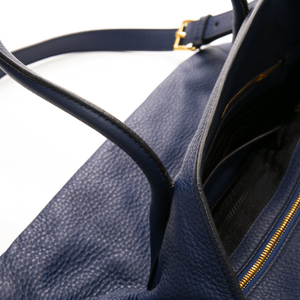 Prada - Navy Vitello Shoulder Bags