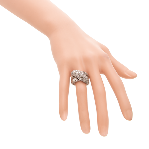 Diamond Crossover Ring - Size 7