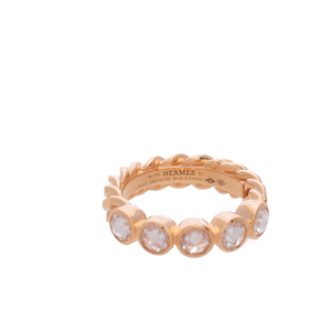 Hermes - Rose Gold Boucle Sellier "On The Rocks" Ring (52)