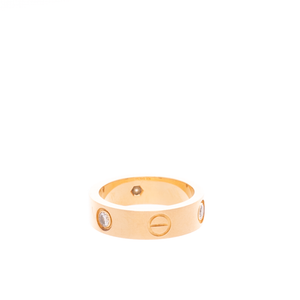 Cartier - Rose Gold 3 Diamond Love Ring (52)
