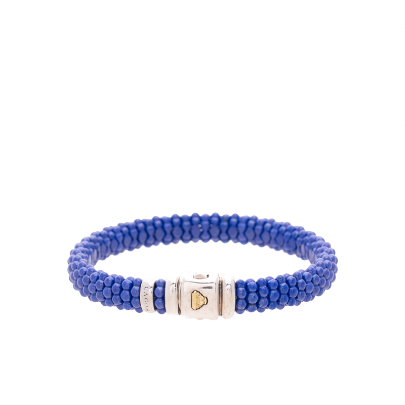 Lagos - Blue Ceramic Caviar Bracelet