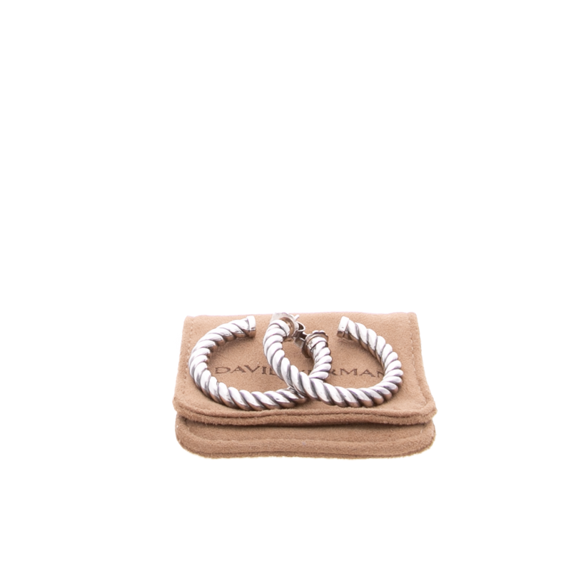 Sculpted Cable Hoop Earrings