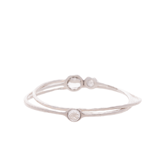 Ippolita - Silver Clear Quartz Diamond 3 Bangle Set