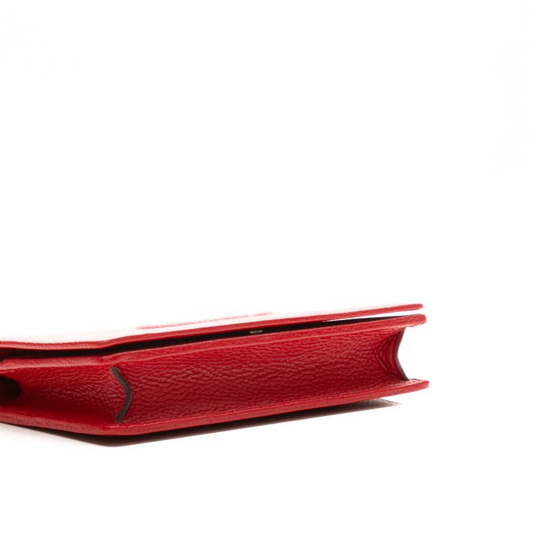 Gucci - Red Leather Soho Chain Wallet