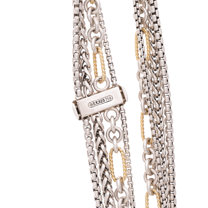 4 Strand Multi-Row Chain Necklace