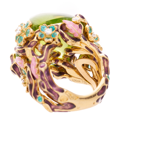 Christian Dior - Gold Diamond Multistone Diorella Cocktail Ring (4.75)