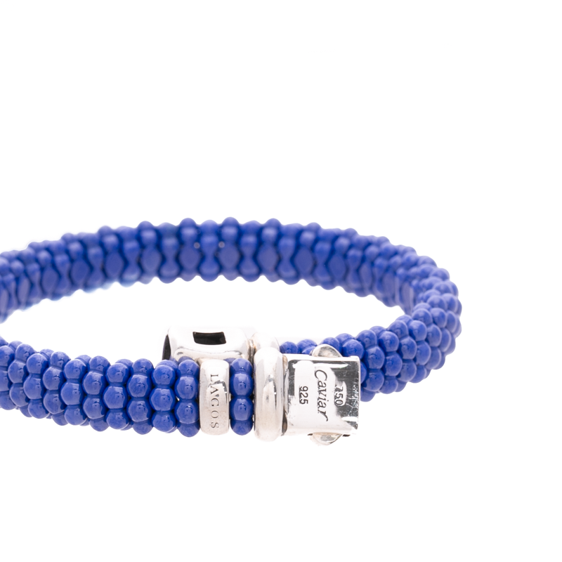 Lagos - Blue Ceramic Caviar Bracelet