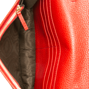 Gucci - Red Leather Soho Chain Wallet
