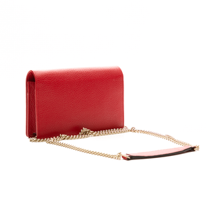 Gucci - Red Leather Soho Chain Wallet