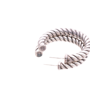 Sculpted Cable Hoop Earrings