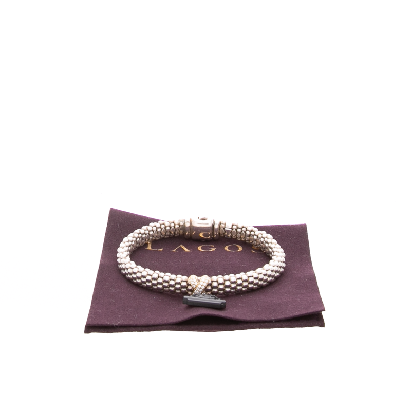 Lagos - Gold/Silver Single Station x Diamond Bracelet