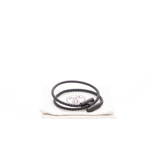 Hermes - Black Tournis Tresse Bracelet