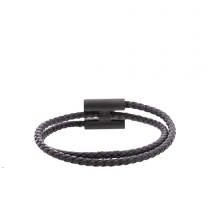 Hermes - Black Tournis Tresse Bracelet