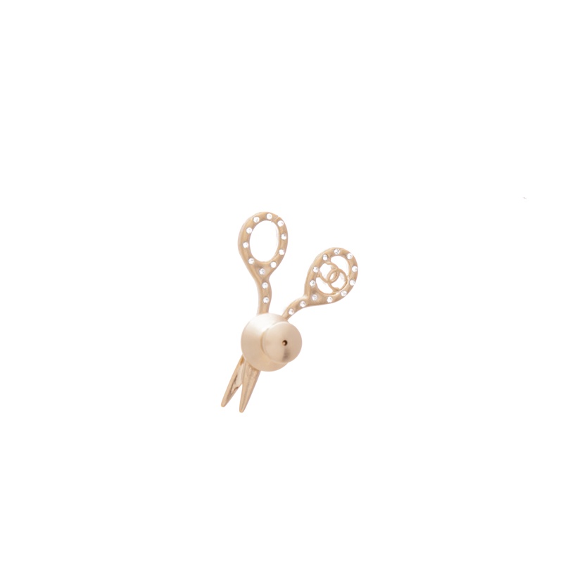 Chanel - Gold Scissor Pin