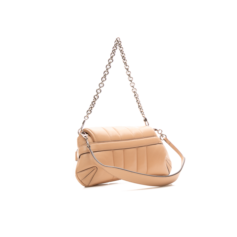 Gucci - Pink Nappa Matelasse Small Maxi Horsebit Shoulder Bag