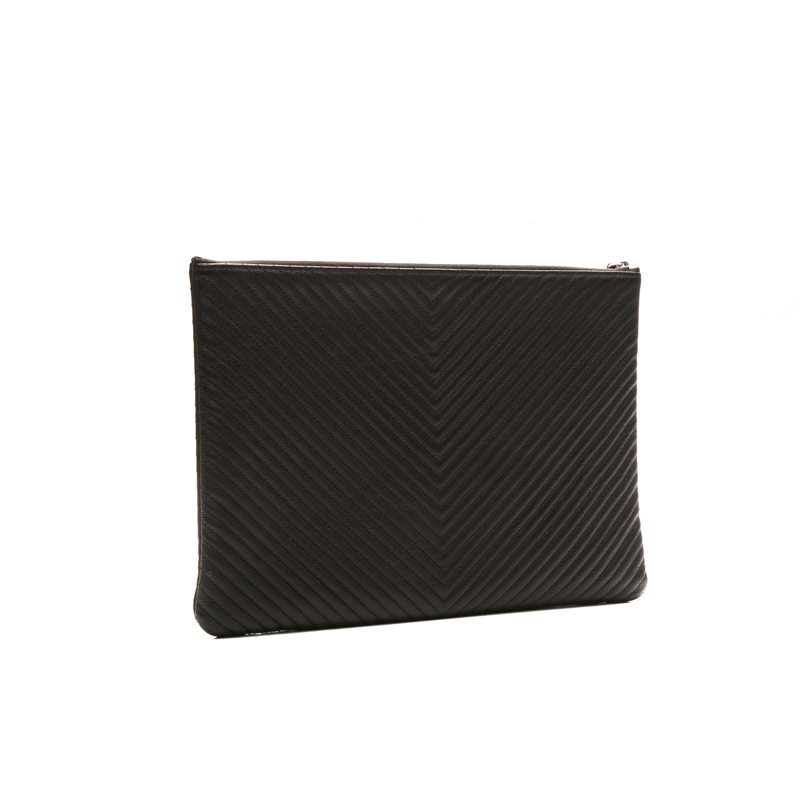 Large Chevron O Case Zip Pouch