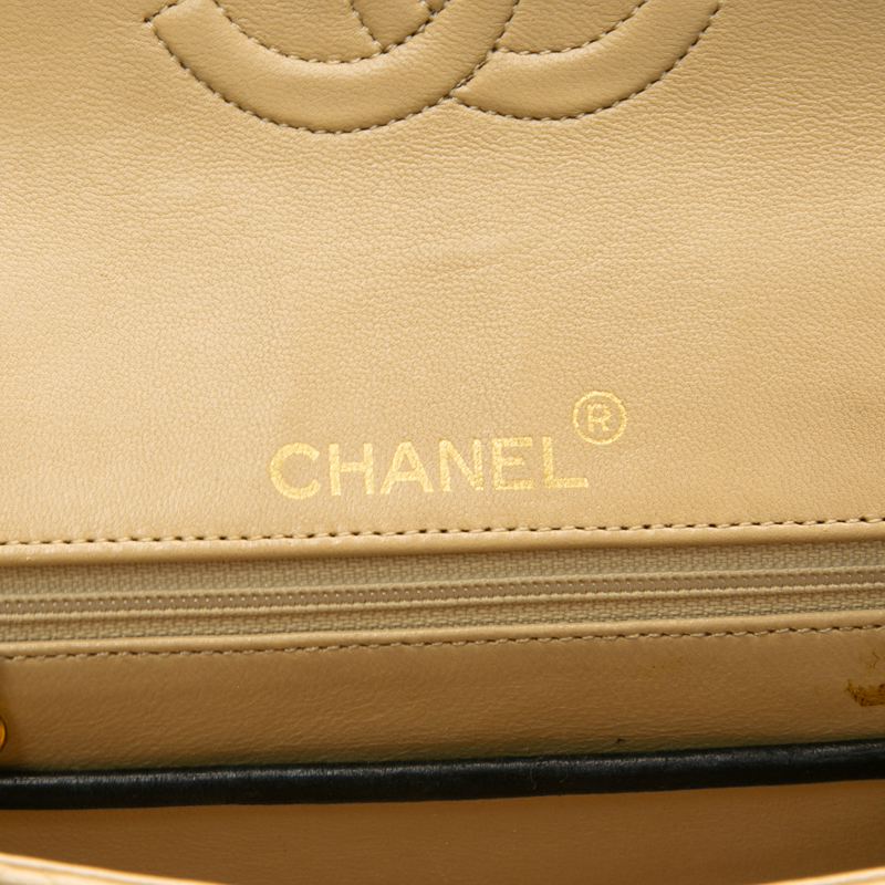Chanel - Black/Tan VTG Square Mini Flap Crossbody Bag