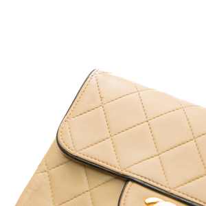 Chanel - Black/Tan VTG Square Mini Flap Crossbody Bag
