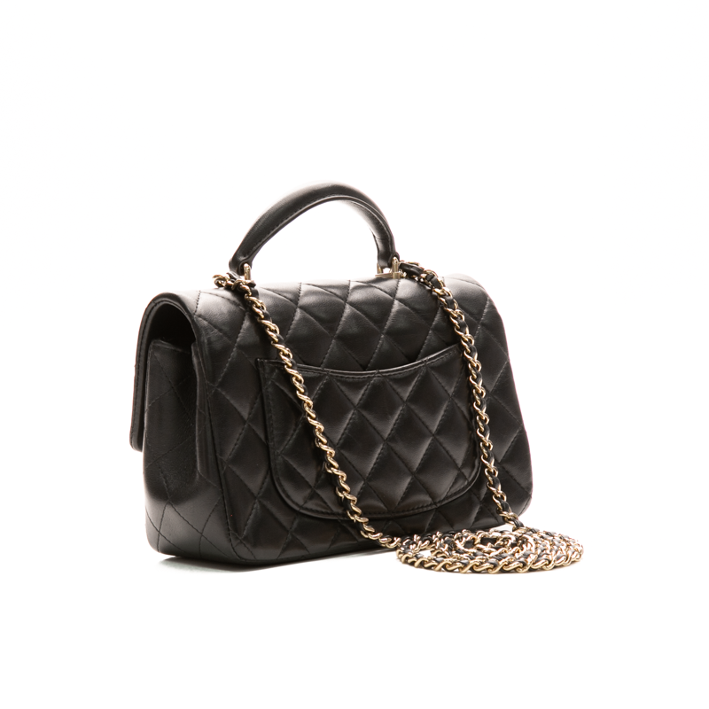 Classic Mini Rectangular Top Handle Flap Bag