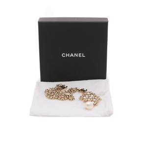 Pearl CC Drop Necklace
