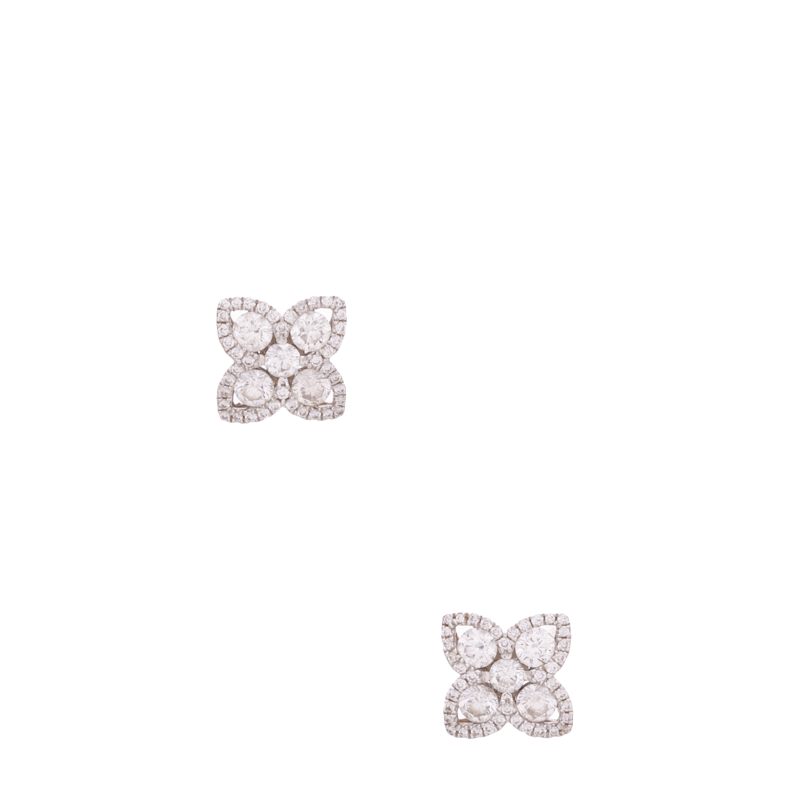 Fine-Jewelry-18K-White-Gold-Diamond- Stud-Earrings-301000
