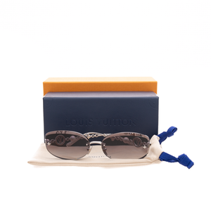 Louis Vuitton - Silver LV Jewel Pearl Oval Sunglasses