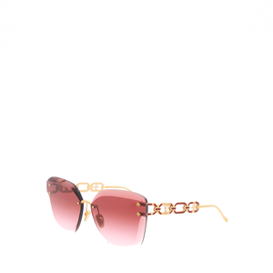 Louis Vuitton - Gold/Red Metal LV Jewel Square Sunglasses