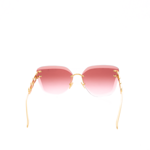 Louis Vuitton - Gold/Red Metal LV Jewel Square Sunglasses